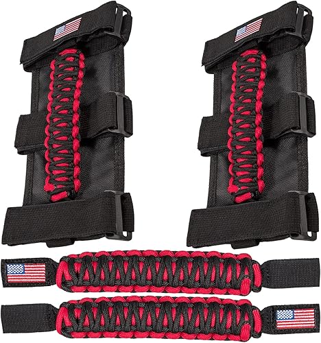 Asas de agarre de barra antivuelco+mango de agarre para reposacabezas para Jeep Wrangler YJ TJ JK JKU JL JLU Sport Sahara Freedom Rubicon Unlimited