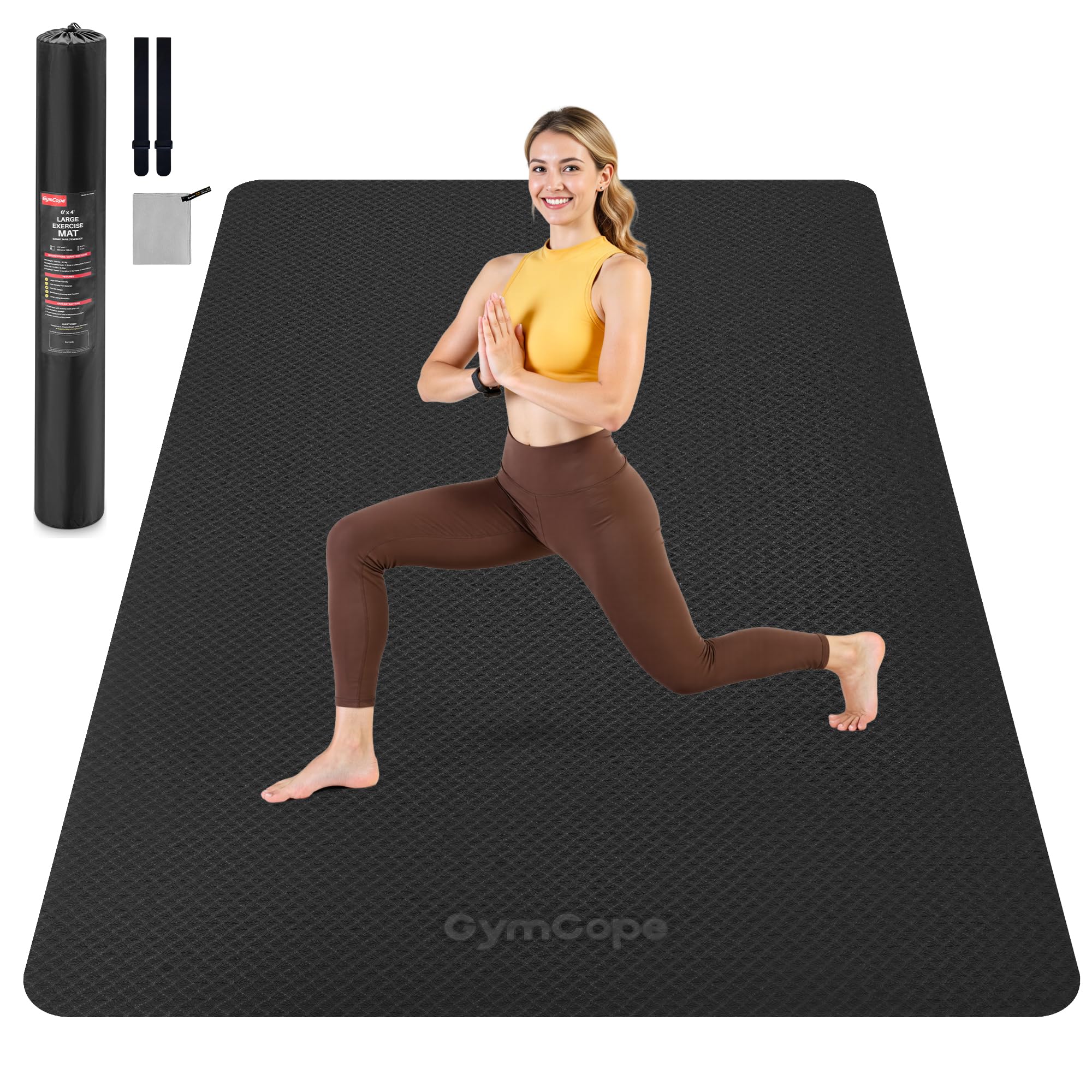 Extra Large Yoga Mat 72x48 or 78x57 1 4 1 2 Thick Mat for Women Men TPE Non-Slip