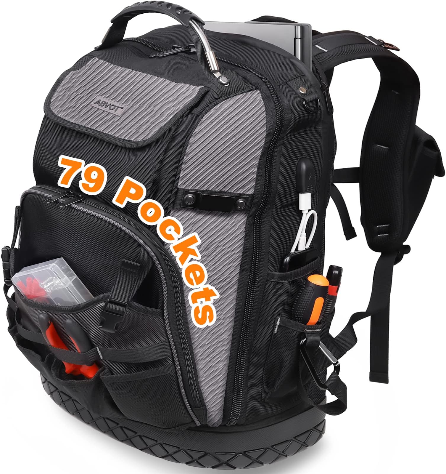 Milwaukee 48228200 1680 Denier 35 Pocket Jobsite Backpack w/ Laptop