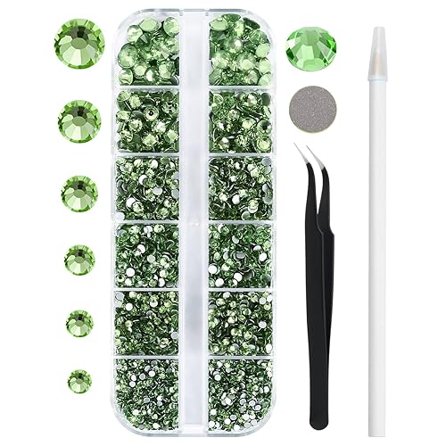 3820 diamantes de imitación para arte de uñas, cristales de cristal de 6 tamaños (ss6-ss30), gemas para uñas con parte trasera plana para 3820 diamantes de imitación para arte de uñas, cristales de cristal de 6 tamaños (ss6-ss30), gemas para uñas con parte trasera plana para