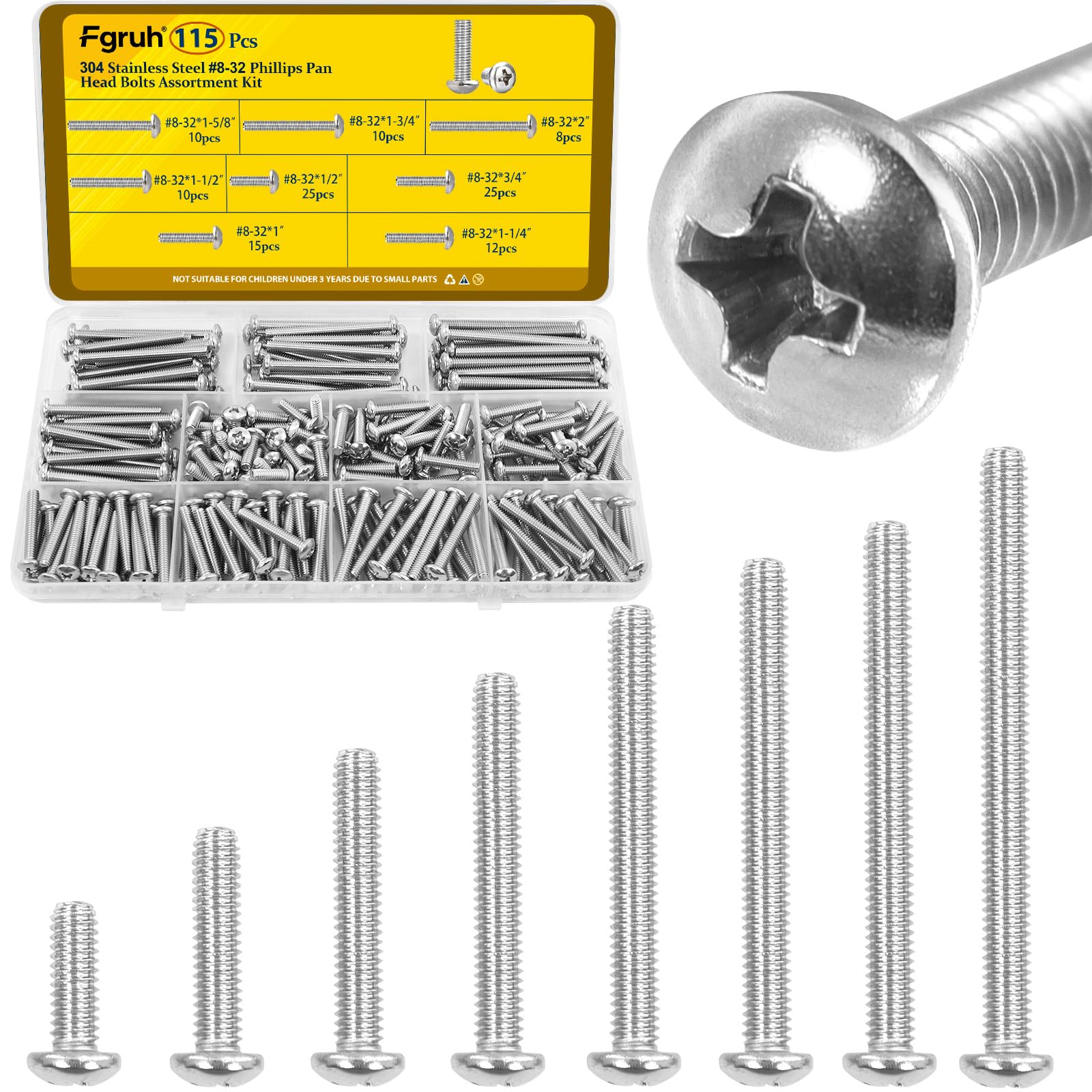 1220PCS M3 M4 M5 M6 Metric Hex Socket Head Screws Assortment Kit — Amazon image 15