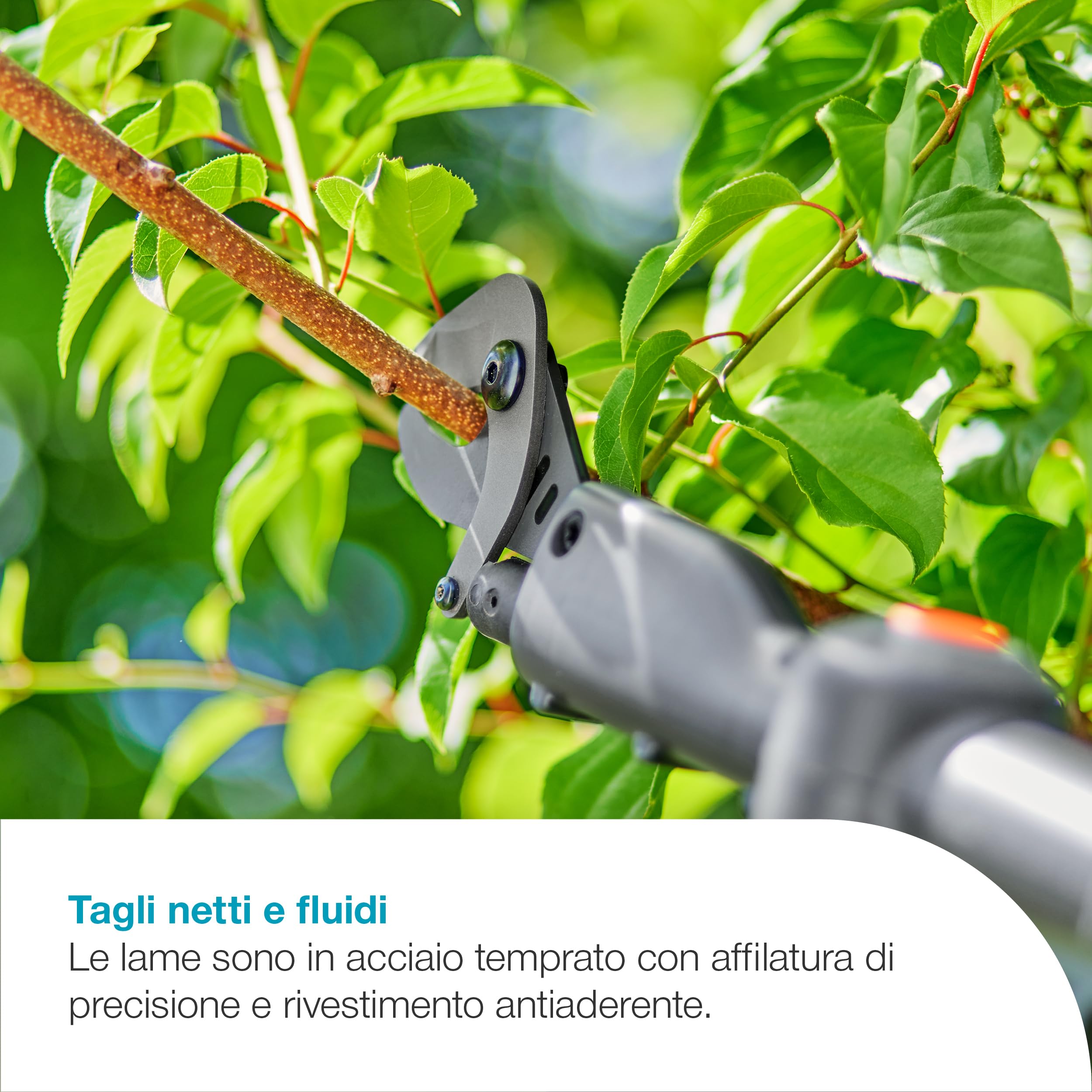 Gardena Troncarami Telescopico A Batteria HighCut 250/18V P4A Set Pronto all'Uso: Telescopico, Fino a 4 m di Distanza, Lame in Acciaio, Testa Girevole, Senza Fili (14774-20)