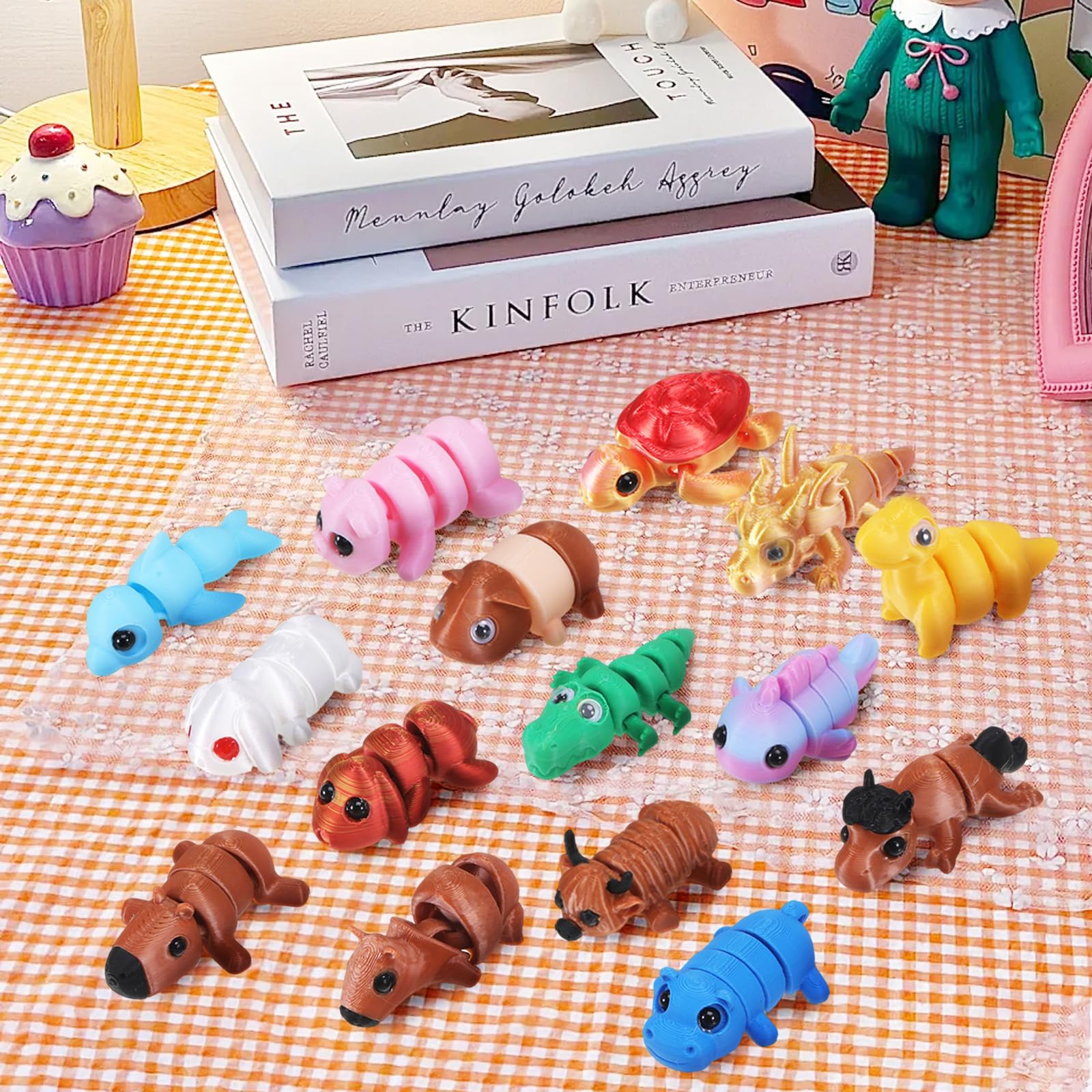 18Pcs 3d Printed Animals, 3D Printed Fidget Toy, Colorful Movable Joint 3D Printed Animal, 3d printed toys - Image 4