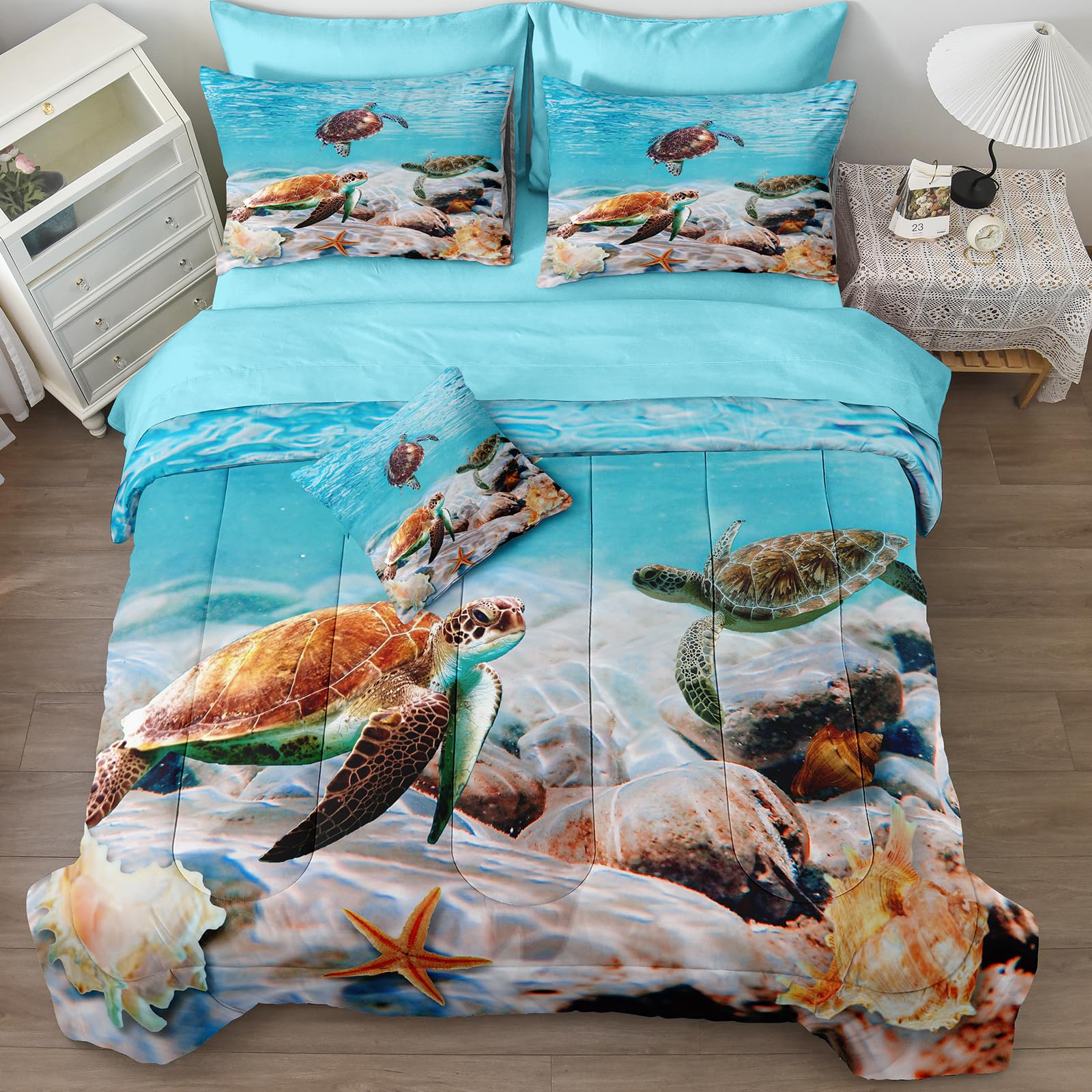 Ocean Theme Comforter Sets Sea Turtle Comforter Set Coastal Beach — free download