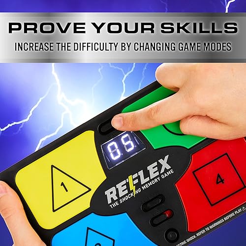 Miniatura 6 de Paladone Reflex Shocking Memory Game - Juego de memoria electrónica con un choque | Exclusivo de Amazon