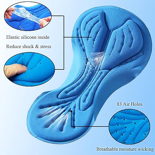 Miniatura 4 de Pantalones de ciclismo para hombre con acolchado de gel de compresión, mallas elásticas para bicicleta