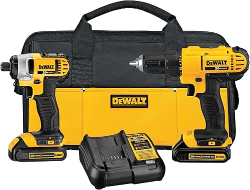 DEWALT 20V MAX Cordless Drill and Impact Driver, Power Tool