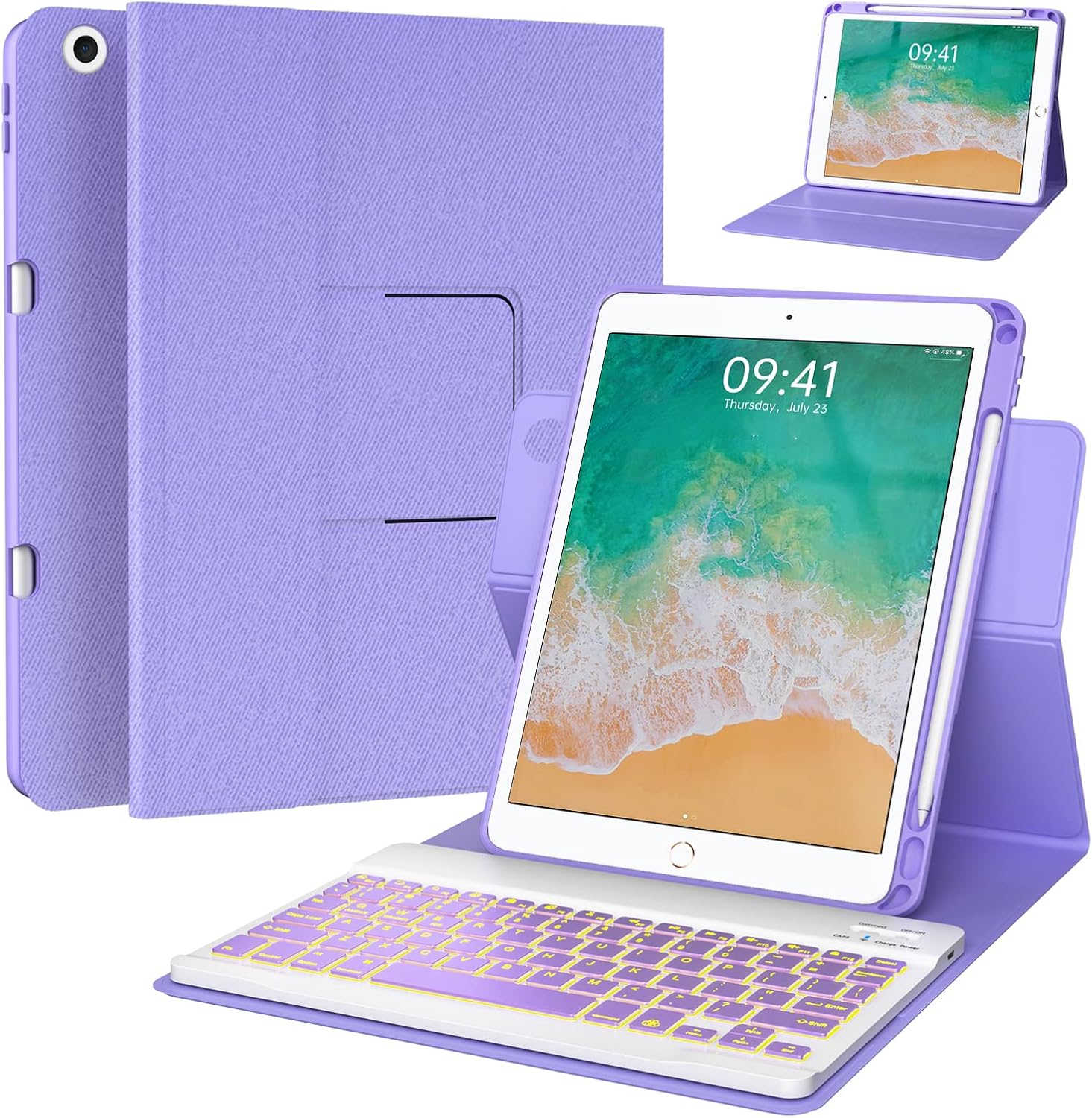 iPad 9.7 inch 5th 6th Generation Case with Keyboard,360