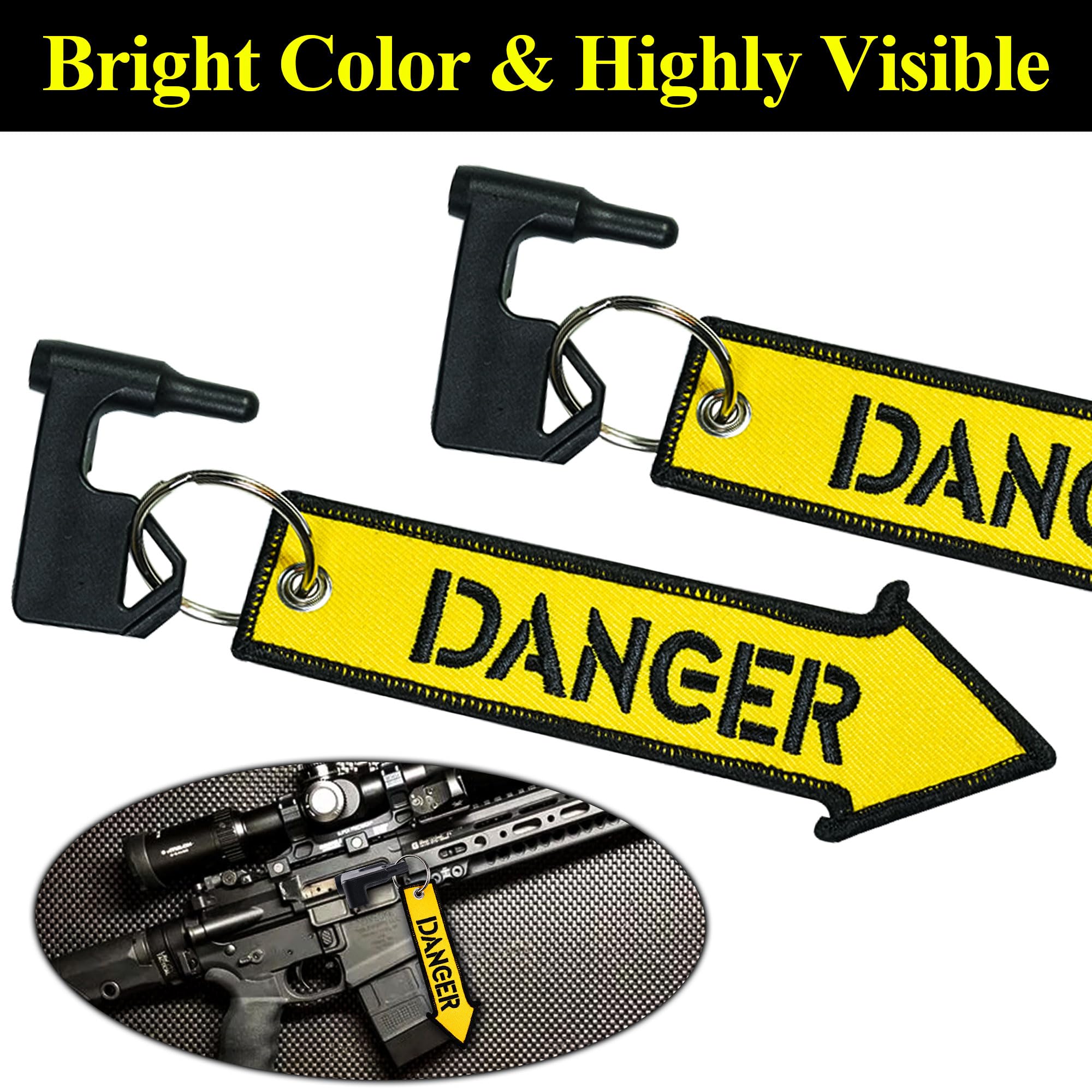 Snapklik.com : 2PCS Universal Chamber Safety Flags - Pistol Chamber Flag