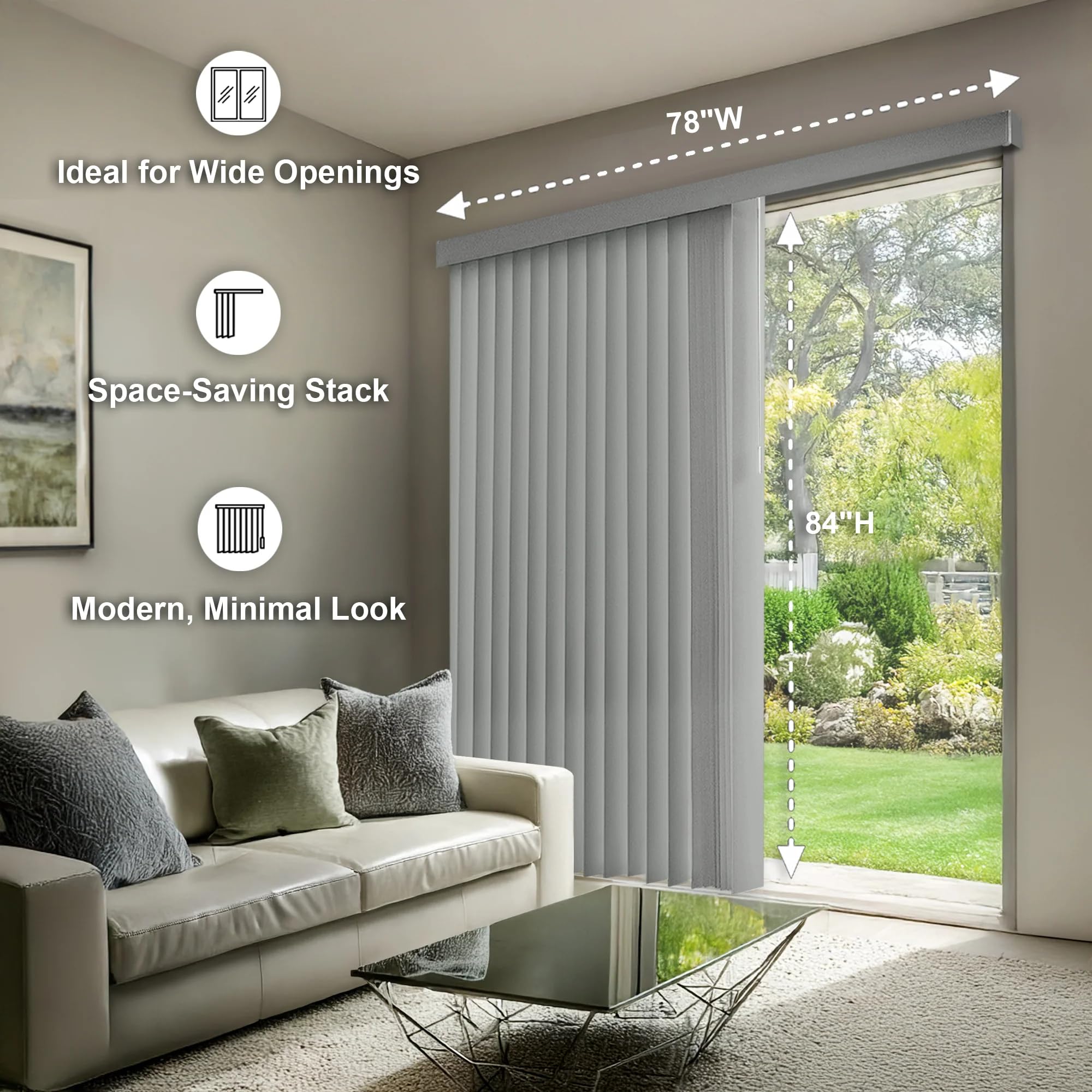 Amazon.com: CHICOLOGY Vertical Blinds for Sliding Glass Doors