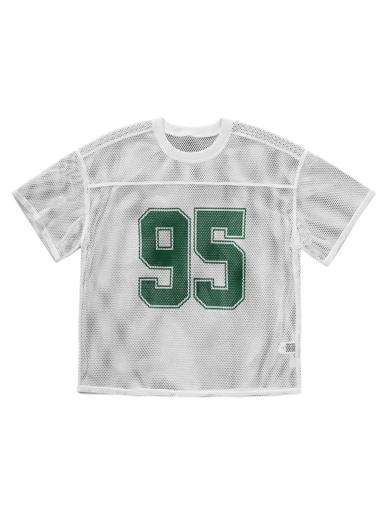 Men's Number Print Jersey Shirt Mesh Tee Top Football Jersey Shirts