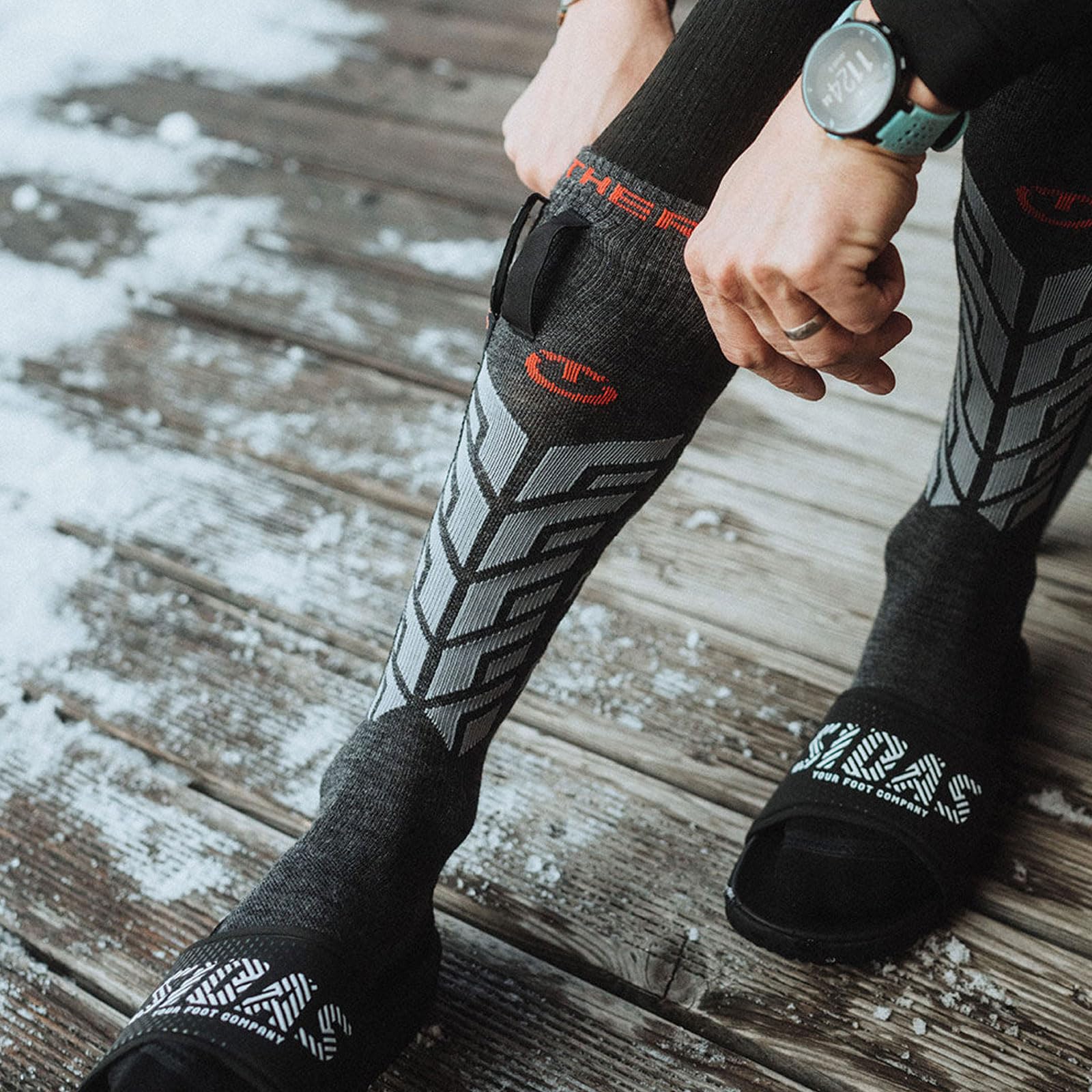 Therm-ic Podgrzewane skarpety narciarskie unisex | Ultra Warm Performance S.E.T. oddychająca wełna merynosów izolowane skarpety (tylko skarpety)