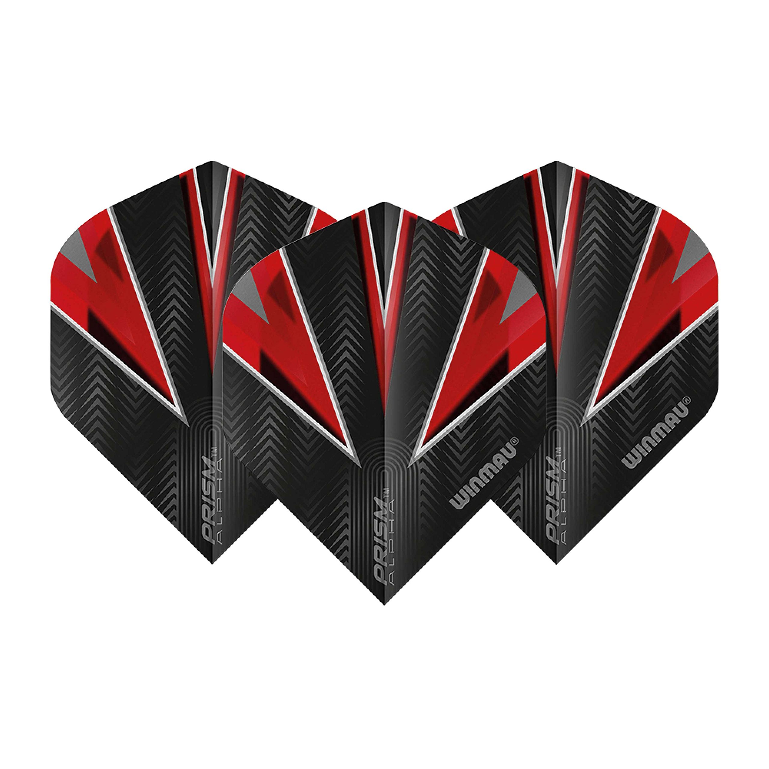 WINMAU Prism Alpha – Lot De 3 Ailettes De Fléchettes, Extra épaisses, Translucides, Noir/bleu