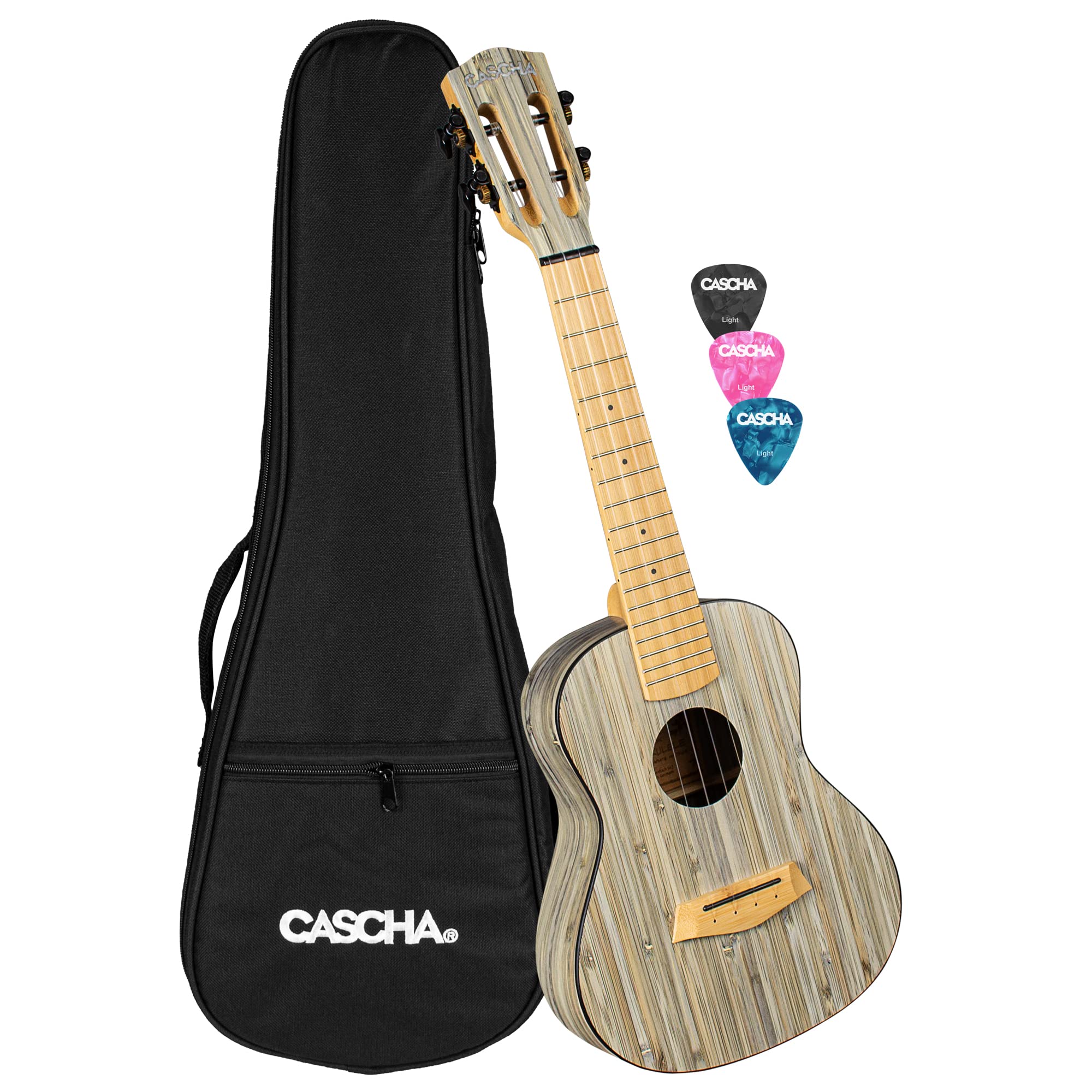 Cascha Set Ukulélé Soprano Pour Enfants Et Adultes I Ukulélé Set Débutant 3 Médiators Sac Manuel Anglais Accordeur I Ukulélé Soprano Acajou I Petite Guitare Hawaïi Pour Débutants Et Avancés