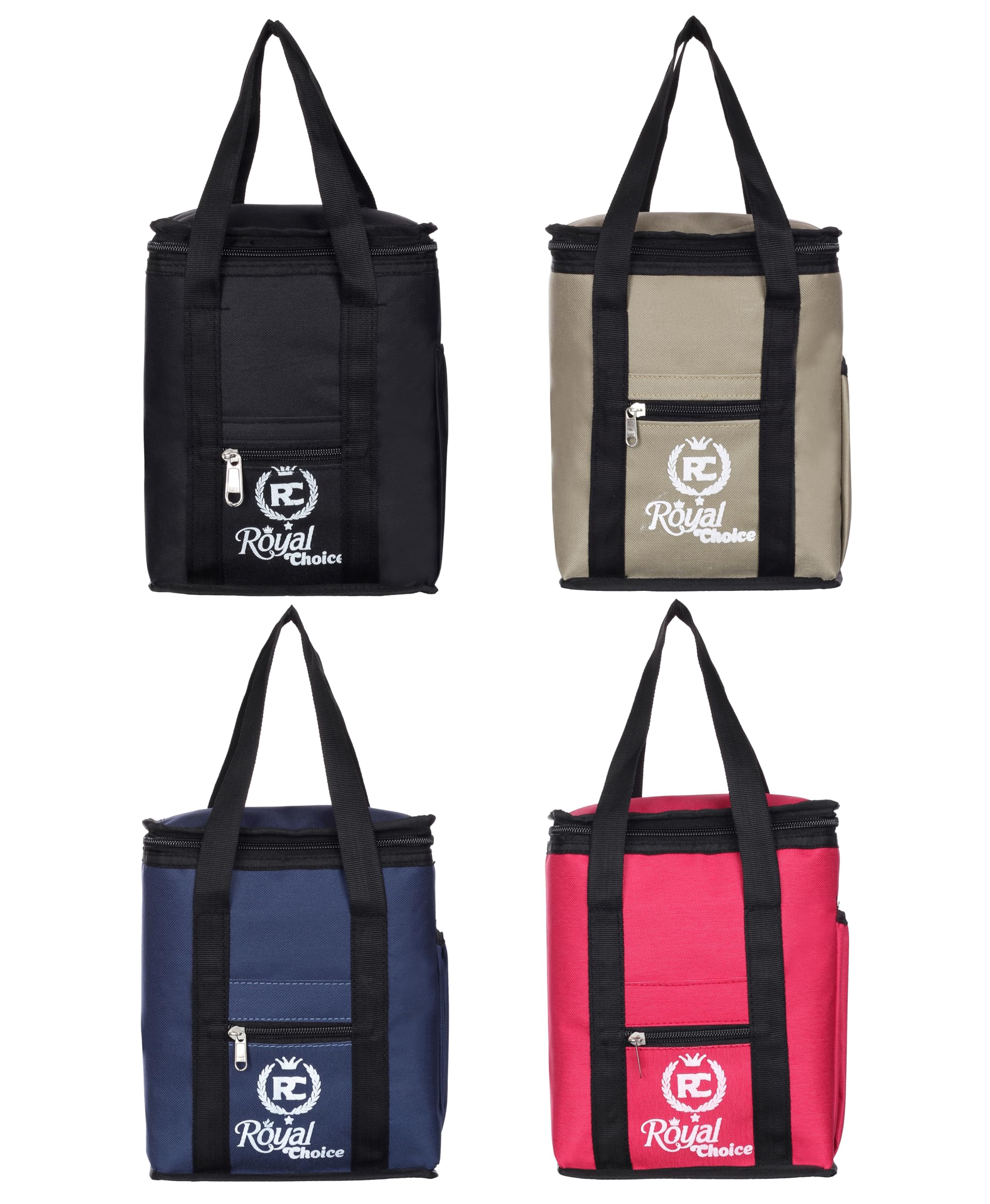 ROYAL CHOICE Lunch Bag, Lunch Box Bag, Multicolour Bags for Lunch (4 Tiffin Bag in 1 Pack) (Black, Beige, Green, Purpal) (B0CK6LJ5C1) Amazon Price History, Amazon Price Tracker