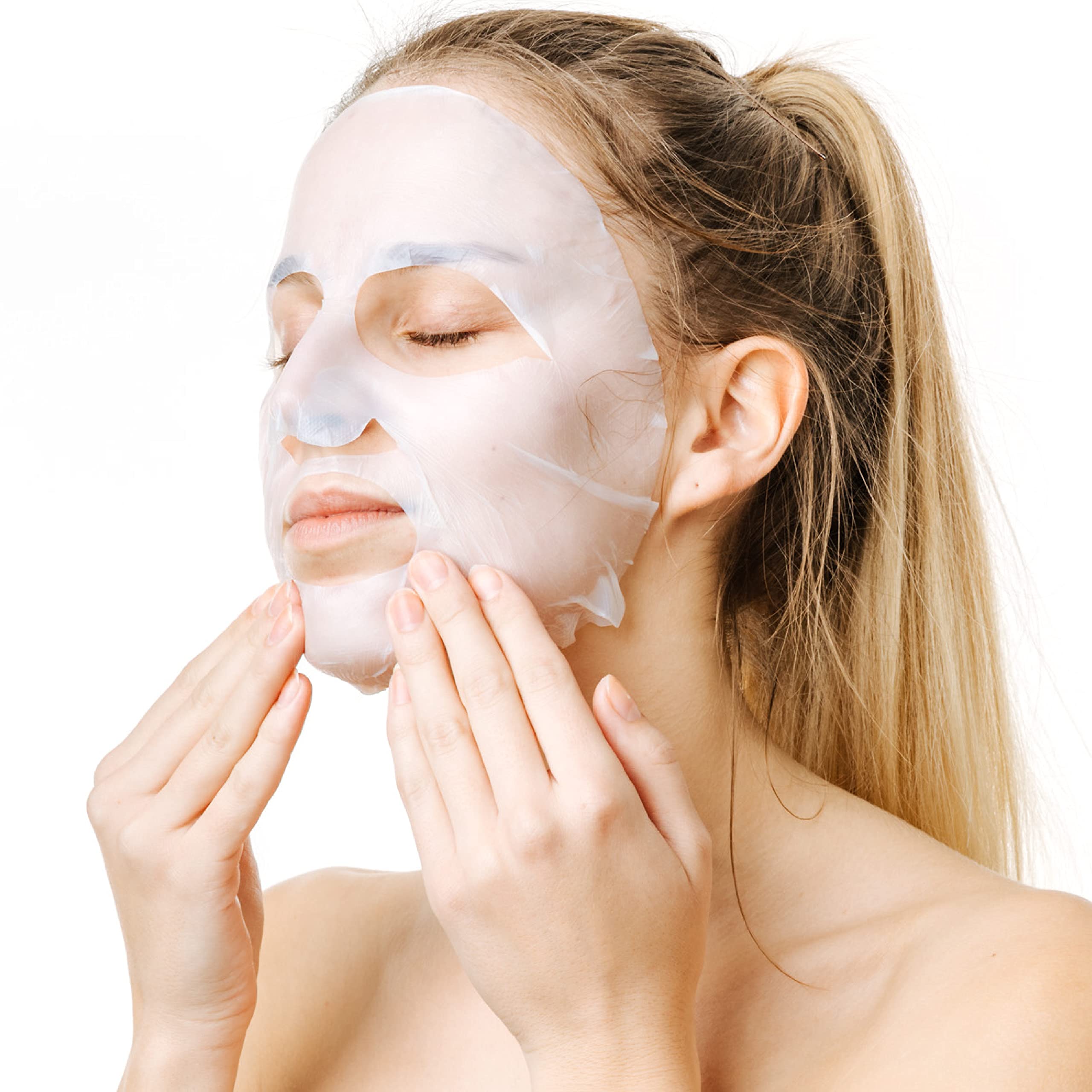 siin feuchtigkeitsspendende Gesichtsmaske - 5er pack Intensive Feuchtigkeit für trockene Haut - Tuchmaske mit Hyaluronsäure, Fucogel® & Kollagen - Intensive Feuchtigkeit für Gesicht und Hals