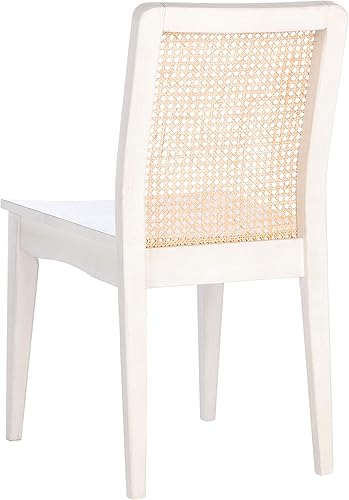 Miniatura 7 de Safavieh Home Collection Benicio DCH1005B-SET2 - Silla de comedor (2 unidades), color blanco y natural