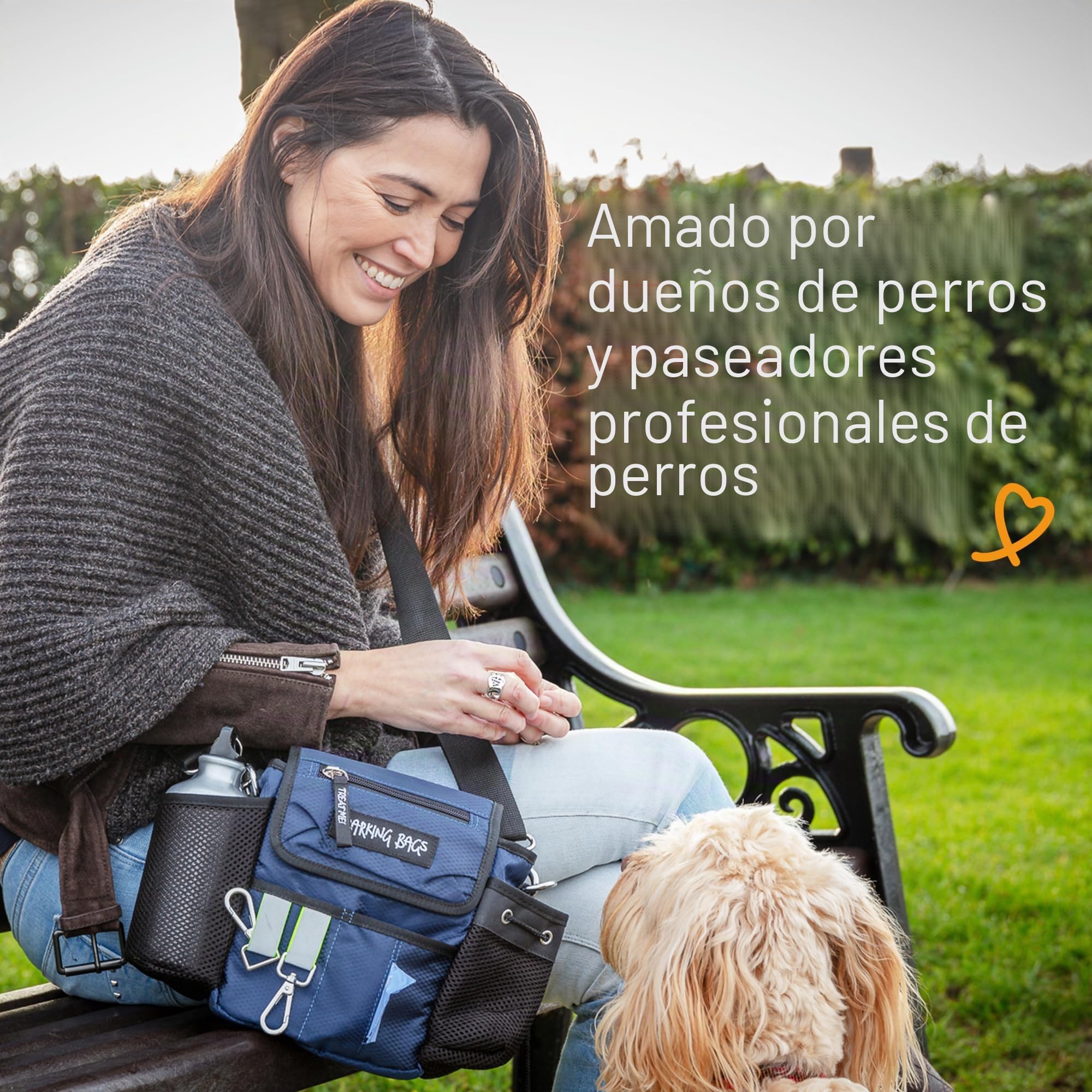 La bolsa original para pasear perros | Como se ve en la guarida de los dragones | Diseño ligero y práctico | Lleva juguetes y golosinas para perros, bolsas para excrementos