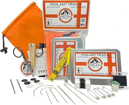Costura de supervivencia, kit de reparación, equipo de senderismo, bolsa de insectos, preparación para emergencias, viajes, kit de costura de