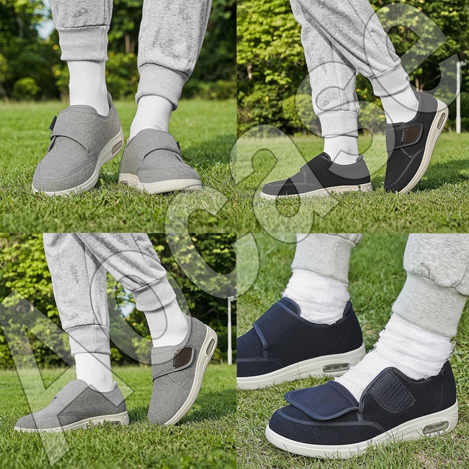 Zapatos para Diabeticos pies Hinchados Hombre Zapatillas Pie Diabetico Verano diabetico Ortopedicos Mujer Ancho Especial Caminar,Negro,46 EU