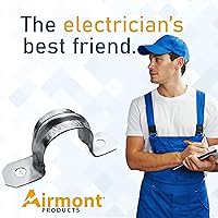 Vista 7 de AP-10451, correa de tubo a presión de dos agujeros de 3/4 pulgadas para instalación de conductos EMT, costilla reforzada para mayor resistencia