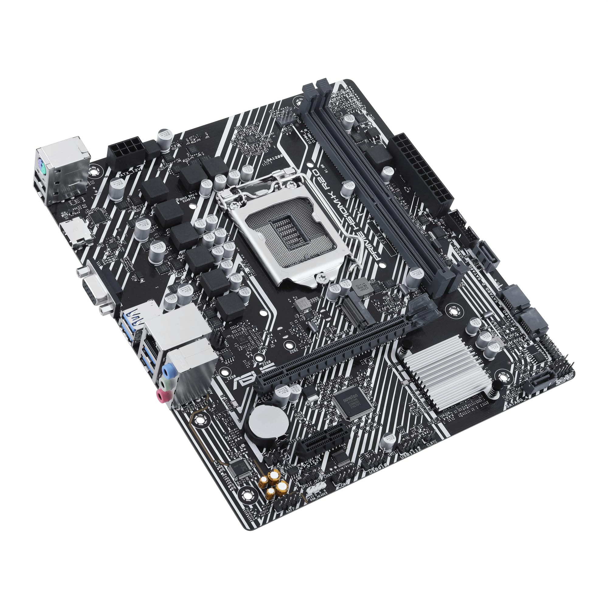 ASUS PRIME H510M-K R2.0 Scheda madre Intel H510, LGA 1200, mATX, DDR4, PCIe 4.0, slot M.2, USB 3.2 Gen 2, Type-A, Nero
