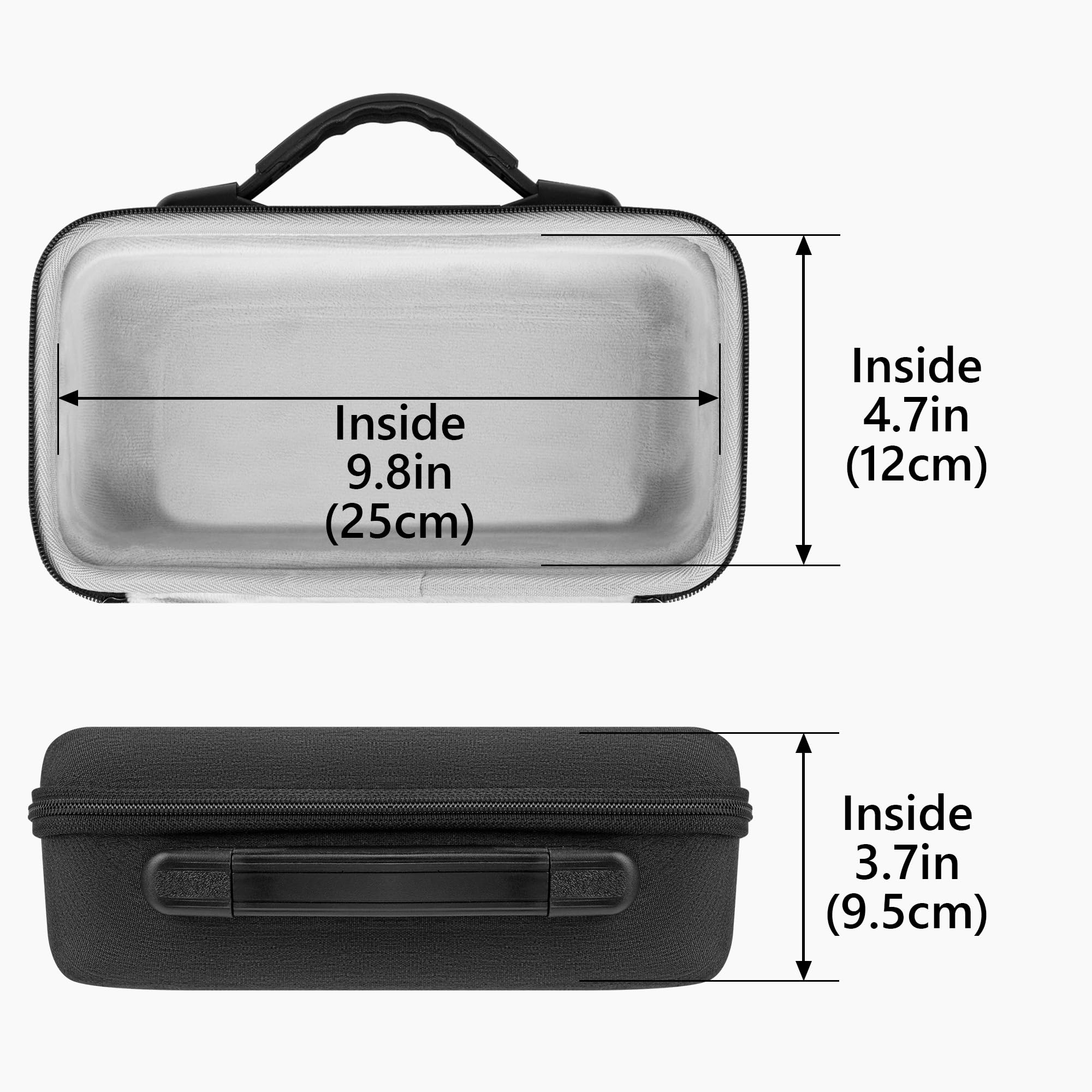Geekria Twarde Etui Ochronne do Przenoszenia, Kompatybilne z Bose SoundLink Plus, EVA Ochronna Walizka Podróżna z Plaster Miodu, Miękka Podszyta Spodnia Część i Wzmocniona Rączka (Ciemnoszary)