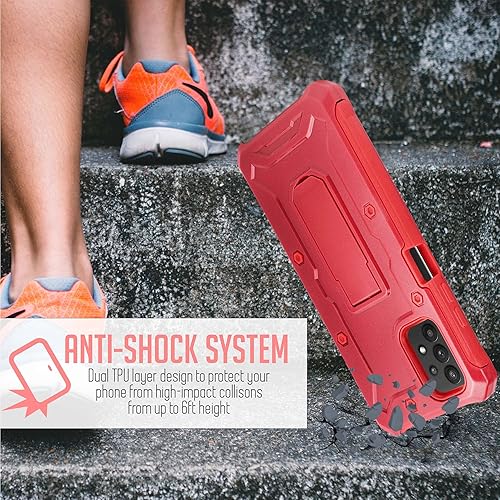 Miniatura 8 de Funda protectora para Samsung Galaxy A32 5G con vidrio templado, cuerpo completo ultra delgado a prueba de golpes Funda protectora Clip TPU Slim Fit