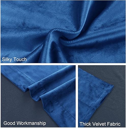 Miniatura 260 de Cortinas de terciopelo JIUZHEN, cortinas opacas suaves de terciopelo retro para dormitorio, cortinas elegantes con reducción de ruido y Rosa