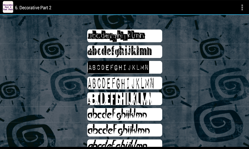 Part Two Font Decorative Part 2 Font Pack - App on Amazon Appstore