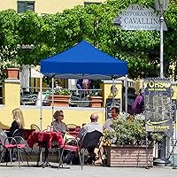 Vista 8 de EAGLE PEAK Tienda de campaña desplegable de 5 x 5, toldo instantáneo para exteriores, fácil de instalar, refugio plegable de pierna recta, azul