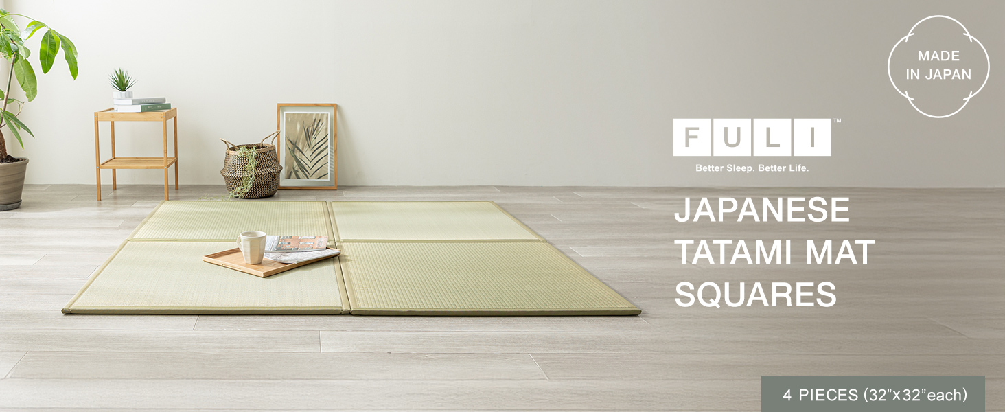 Amazon.com: FULI Japanese Square Tatami Rug, Lightweight Igusa Mat