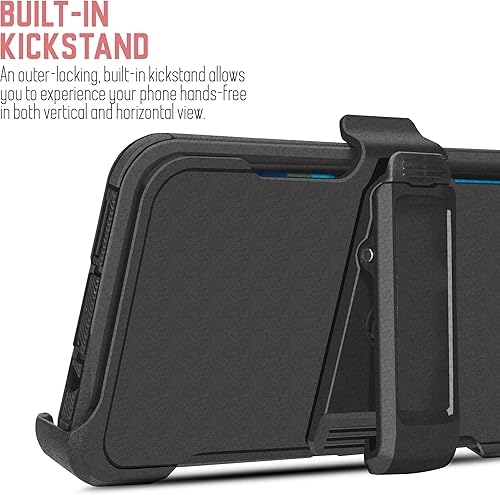 Miniatura 6 de Funda con clip para cinturón para Samsung Galaxy A51 4G (no compatible con A51 5G), funda integrada protector de pantalla funda resistente para