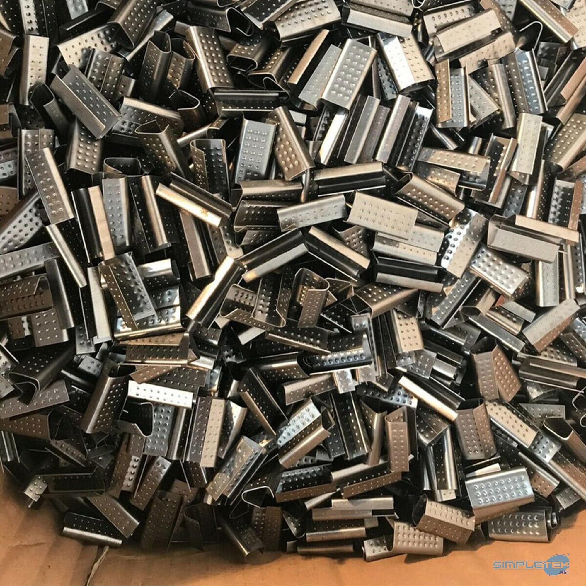 SIMPLETEK - 2000 x Sigilli per Reggetta PP Reggiatrice Manuale Bancale Pallet Reggiatrici Reggie | Dimensione s/pp 16 (2000 pezzi)