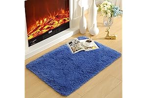 Merelax Modern Soft Fluffy Small Shaggy Rug for Bedroom - Non Slip