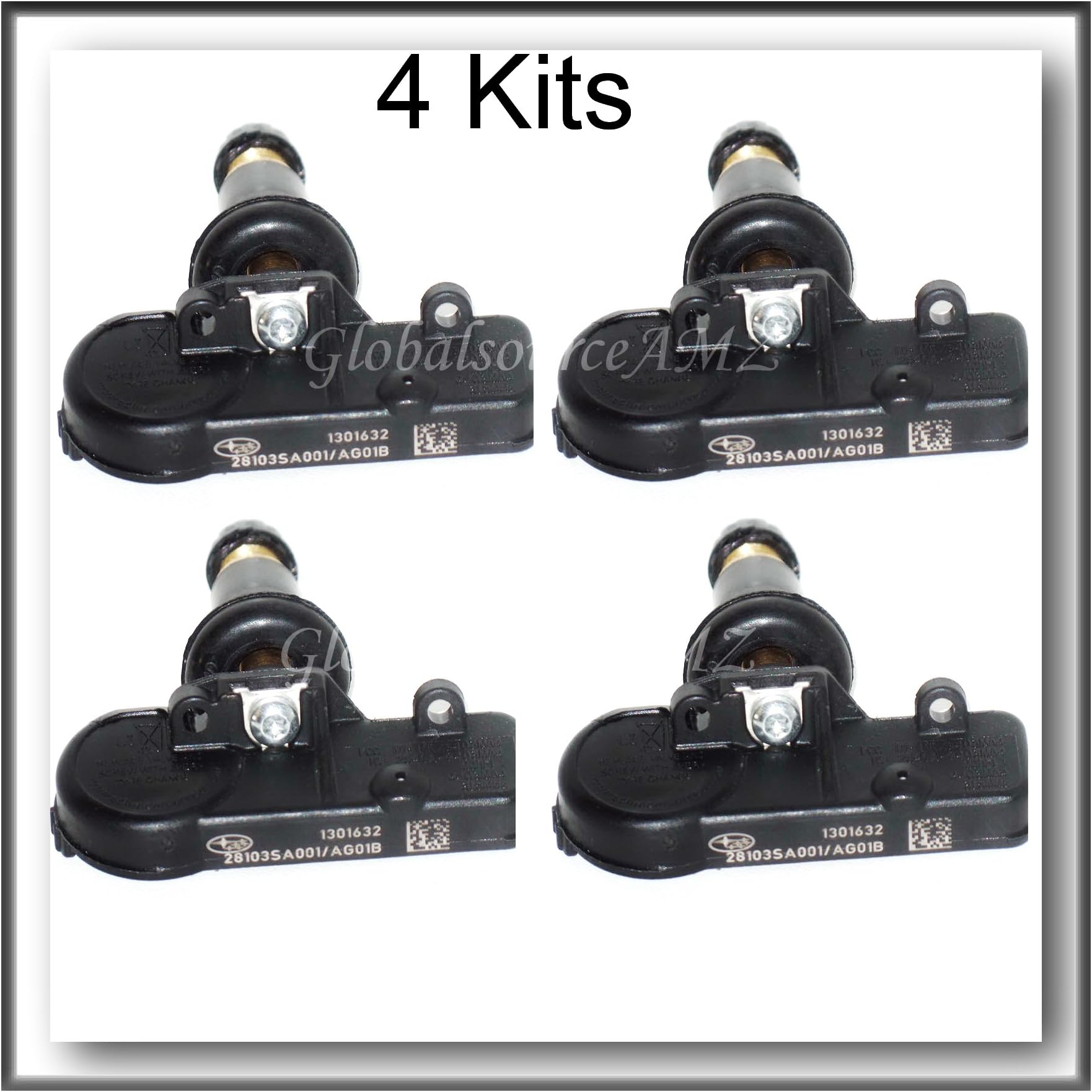 Schrader Set 4 Kits 28103-SA001Tpms Tire Pressure Monitoring System Sensor Fits:2008-2016 Subaru Forester Impreza Legazy Outback Tribeca WRX XV