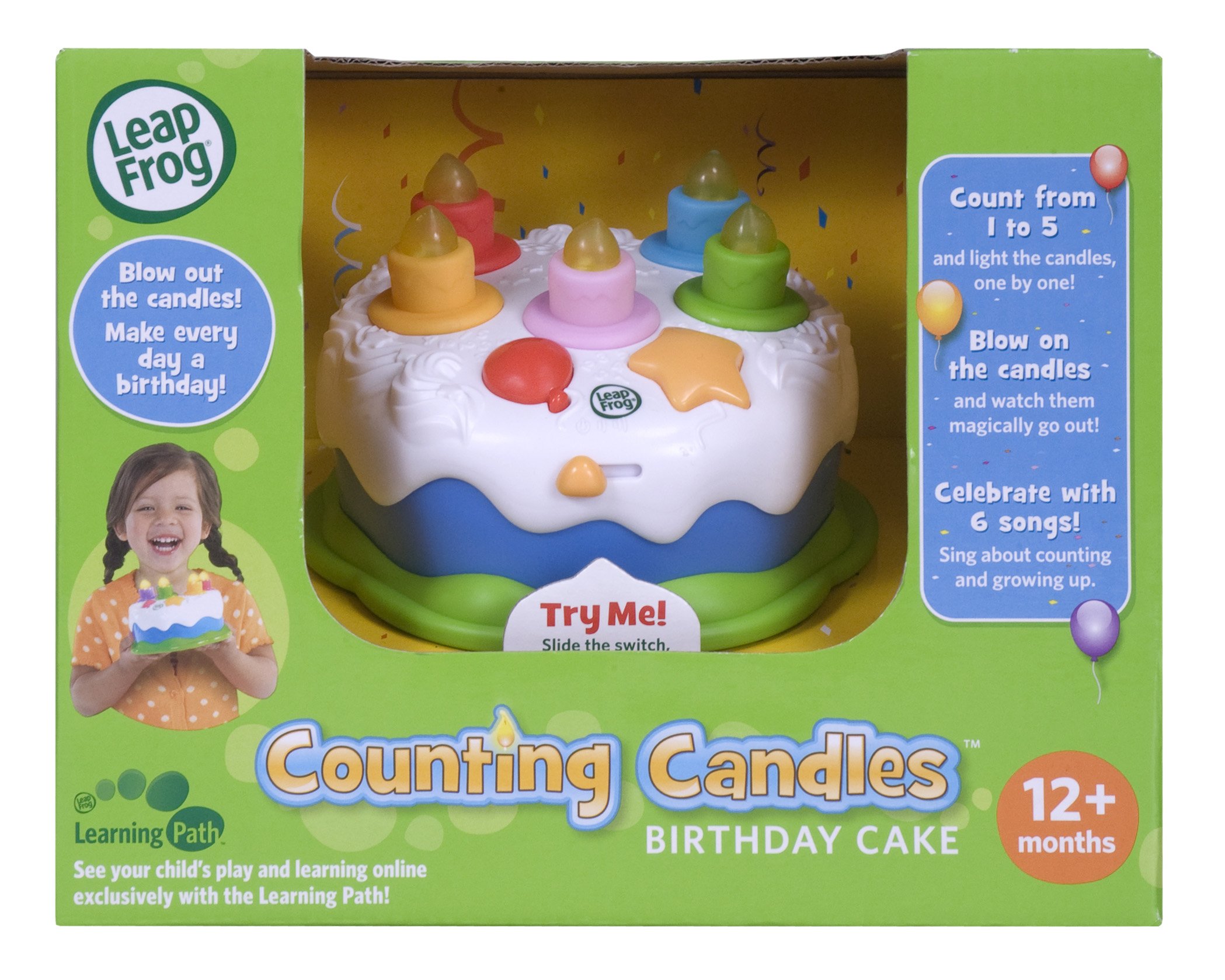 Amazon.com: Leapfrog 計數蠟燭生日蛋糕: 居家與廚房
