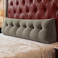 Vista 20 de WOWMAX Cabecero de Cama Multifuncional con Almohada Tapizada Doble, Cabecero para Dormitorio Individual XL, Portátil para Dormitorio Universitario