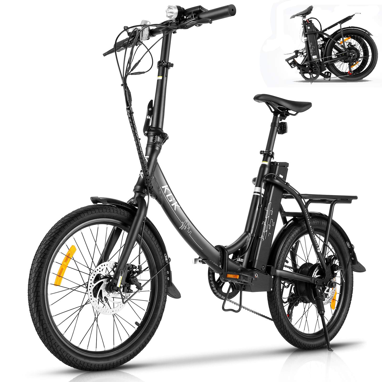 HIFRRUY Electric Bicycle, 20" Electric Folding Bike for Adults and