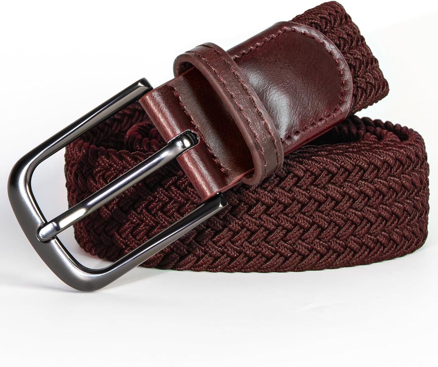 Men's Stretch Belt - Woven Braided Web Belt for Golf, Casual Wear, and Jeans(1 3/8 Inches) - Image 6