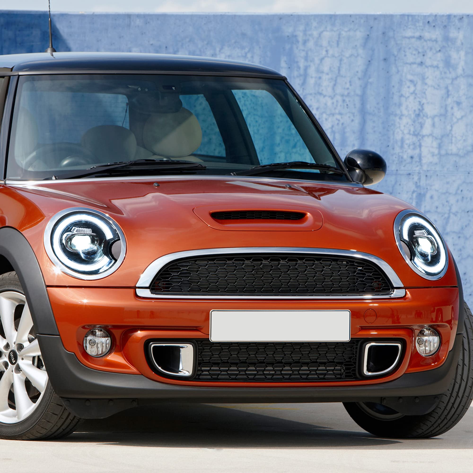 Feux Phares Feux Avants Auto Pour Mini R56 2009 2010 2011 2012-2015 Paire Phare Lentille Transparente Abat-Jour Coque Couvercle Cooper 63127270023 63127270024 Couvercle Phare