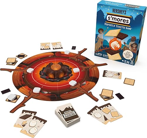 HERSHEY'S S'mores Juego perfectamente tostado por Spin Master Games, juguetes para niños y juegos para niños y juegos de campamento, juegos de mesa