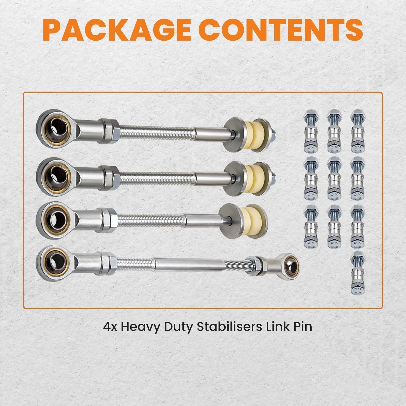 Suspensions Roues Kit d'extension de barres stabilisatrices renforcées (4 avant et arrière) pour Nissan Patrol GU Y61 (rehausse 2 à 8 pouces)