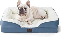 Vista 39 de Bedsure Camas ortopédicas para perros de gran tamaño – Cama lavable grande para perros y gatos, impermeable, cómodo sofá para perros con funda Negro