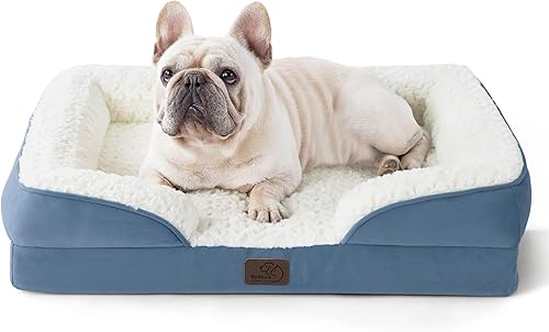 Miniatura 39 de Bedsure Camas ortopédicas para perros de gran tamaño – Cama lavable grande para perros y gatos, impermeable, cómodo sofá para perros con funda Negro