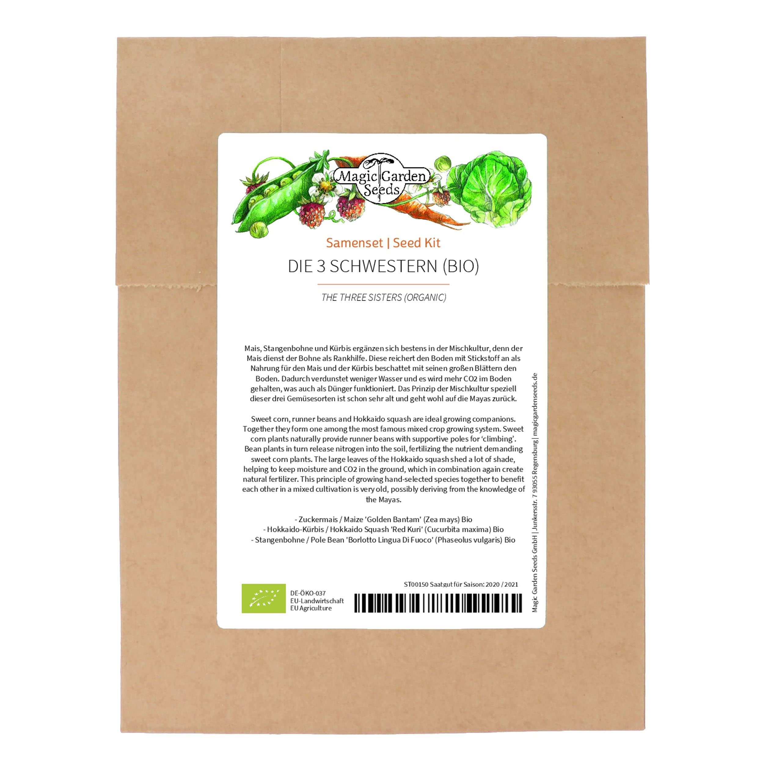 Die 3 Schwestern (Bio) - Samenset mit Mais, Bohnen & Krbis fr ein  traditionelles Milpa-Beet in Bio-Qualitt : Amazon.de: Garten