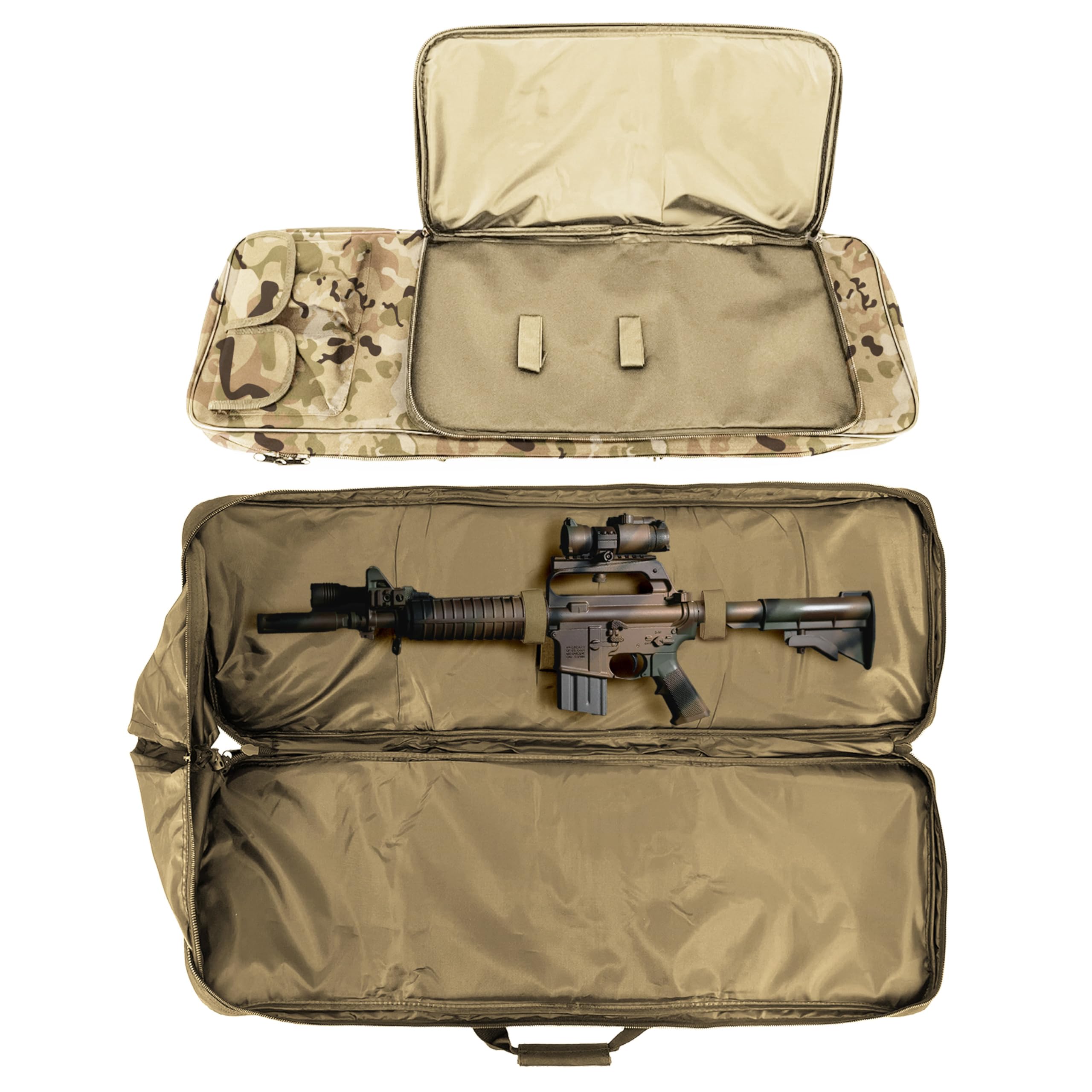 Alephnull Funda Escopeta Funda Rifle con Visor Acolchada 120 cm / 100 cm / 85 cm Funda Carabina Mochila Táctica para Caza y Pesca al Aire Libre