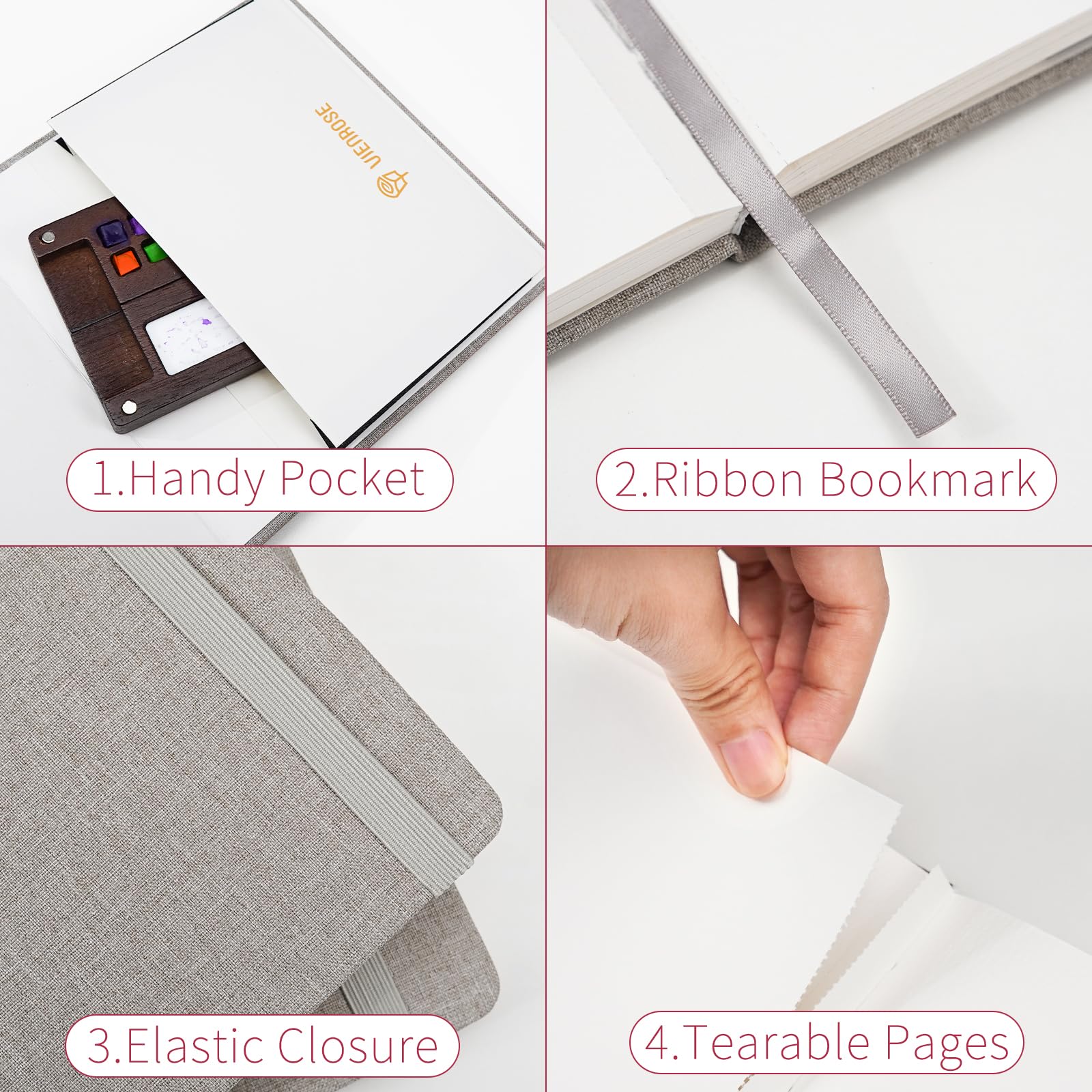 Vienrose Watercolor Sketchbook - 24 Sheets -5 Vienrose Watercolor Sketchbook - 24 Sheets -5