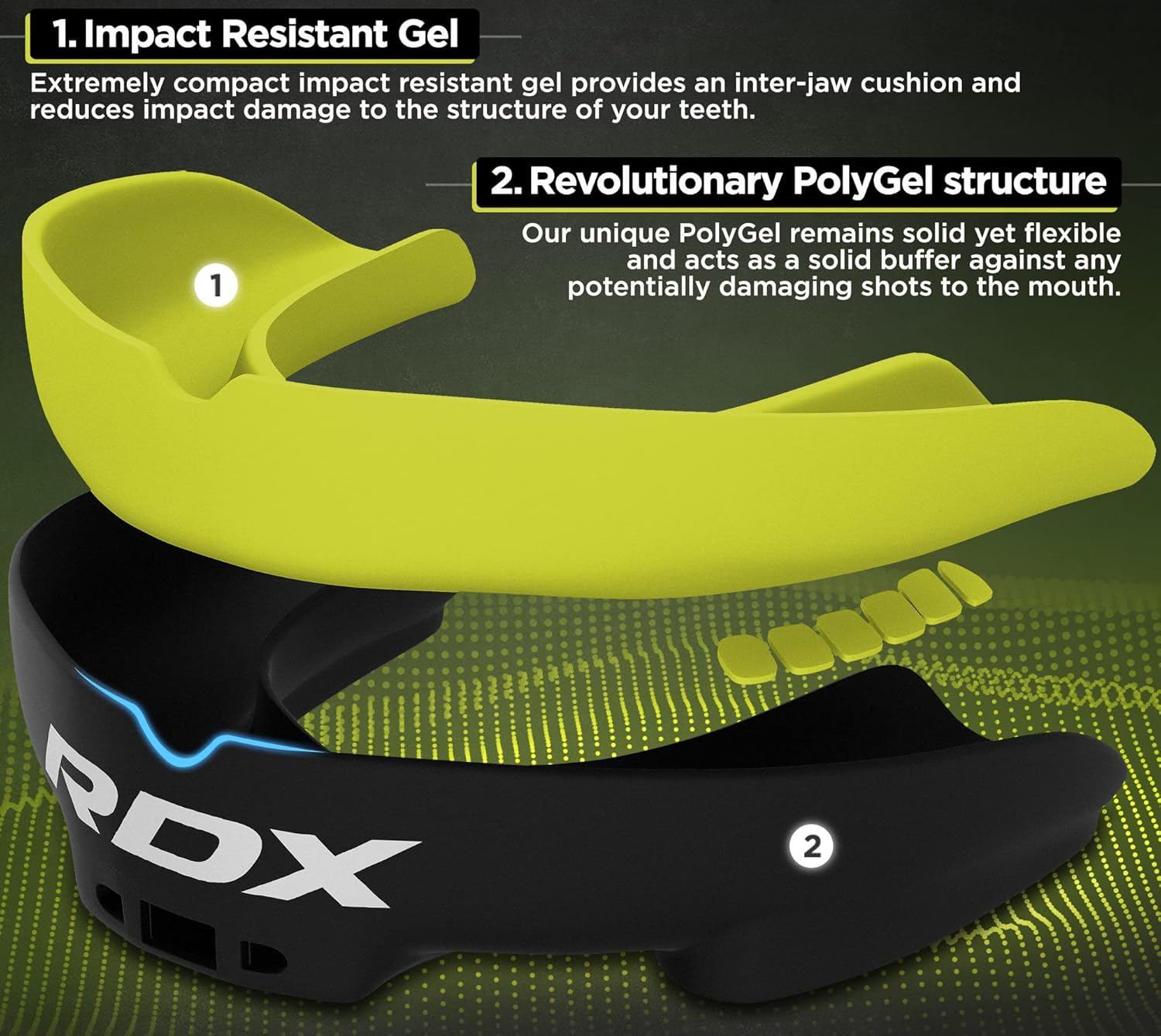RDX Mouth Guard for Boxing MMA Kickboxing Muay Thai Judo Karate - Adult Gum Shield Mouthpiece Jaw Protector with Storage Case, Martial Arts Football Lacrosse Hockey Contact Sports - Above 12 Years Age - Image 3