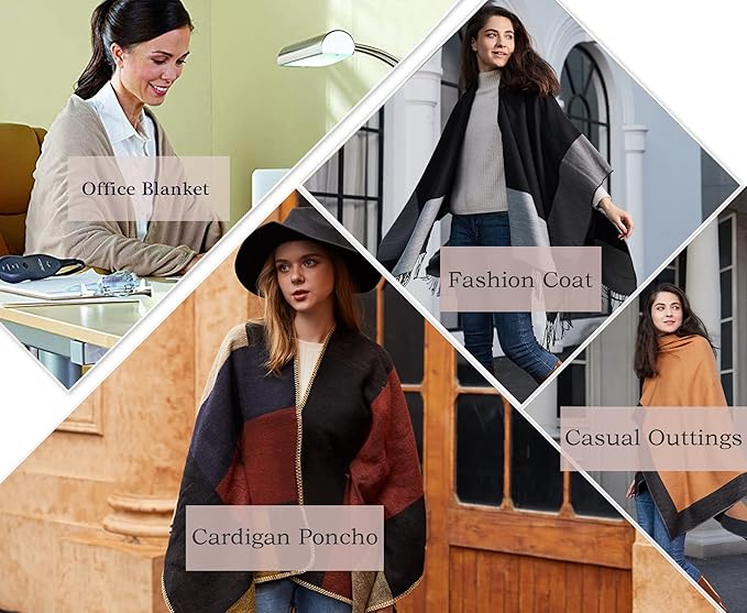 The MissShorthair Women's Printed Shawl Wrap is a fashionable and versatile accessory that can be worn as a poncho, cape, or shawl. It features an open front design that makes it easy to drape over any outfit, adding a stylish touch to any look. The vibrant and eye-catching print adds a pop of color and personality to your ensemble, making it a great addition to your wardrobe.